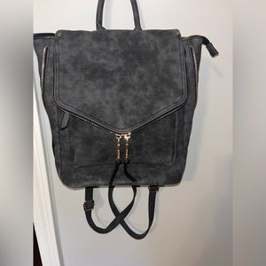 Suede backpack